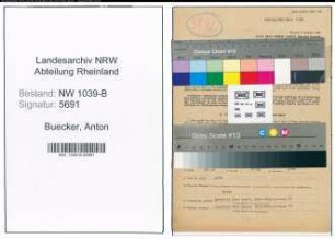 Entnazifizierung Anton Buecker , geb. 19.04.1884 (Drechsler)