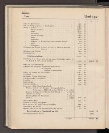 Anlage 8. Umlage-Conto.