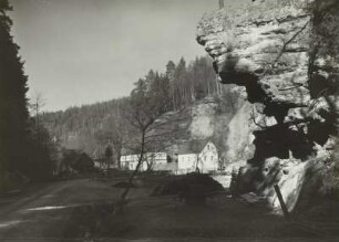 Neumannmühle : Sächsische Schweiz. Kirnitzschtal mit Neumann-Mühle. Blick aus der Einmündungsschlucht des Großen Zschand