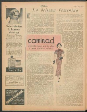 La belleza femenina : Caminad si queréis tener una tez clara y unas piernas esbeltas