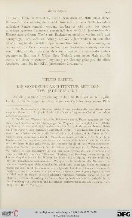 Viertes Kapitel: Die gothische Architektur seit dem XIV. Jahrhundert