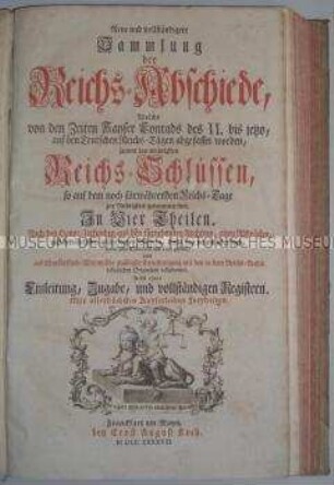 Sammlung der Beschlüsse des Reichstages, der sogenannten Reichsabschiede, Teil 1