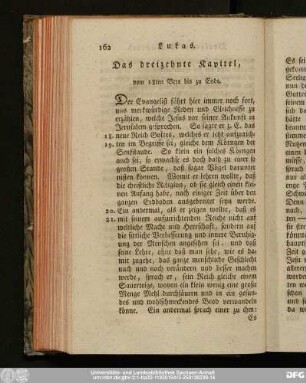 Das dreizehnte Kapitel, vom 18ten Vers bis zu Ende.