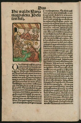 Hie wascht Maria magdalena Jhesu sein fuß.