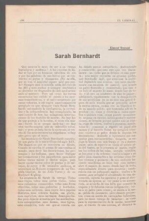 Sarah Bernhardt : [Traducción]