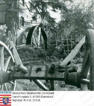 Brandau im Odenwald, Mühle / Blick auf Mühle und Mühlrad