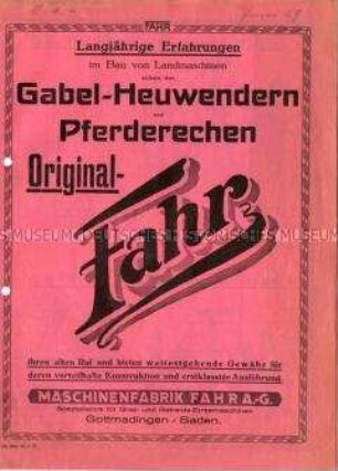 Gabelheuwender und Pferderechen