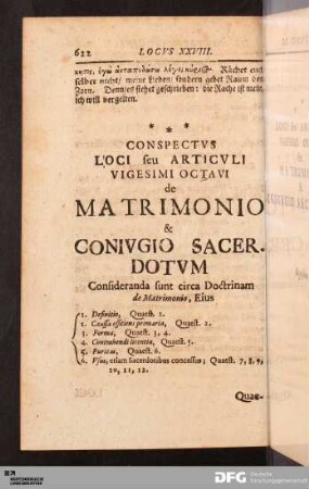 Locvs XXVIII. De Conivgio.