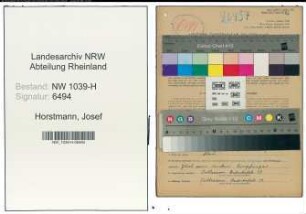 Entnazifizierung Josef Horstmann , geb. 24.12.1891 (Schmied)