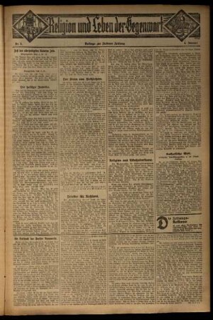 Dritte Ausgabe vom Sonntag, den 04. Januar 1931.