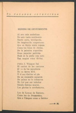 Herido de sentimiento