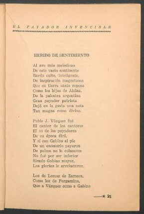 Herido de sentimiento