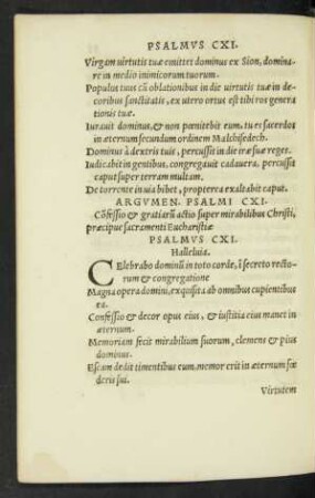 Psalmus CXI. - Psalmus CXX.