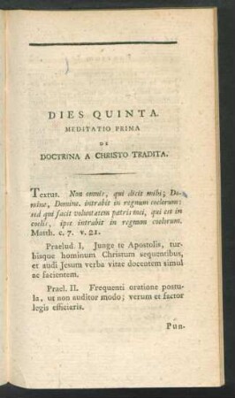 Dies Quinta