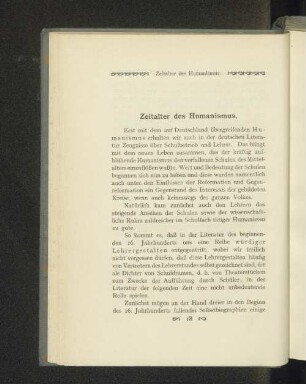 Zeitalter des Humanismus.