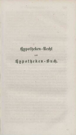 Hypotheken-Recht und Hypotheken-Buch.
