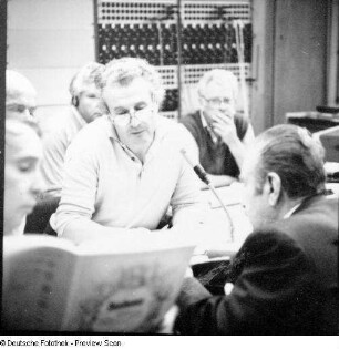 Colin Davis mit Claudio Arrau im Tonstudio