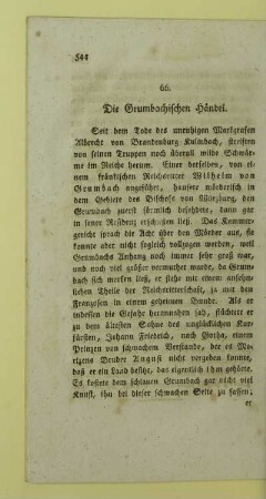 66. Die Grumbachischen Haendel