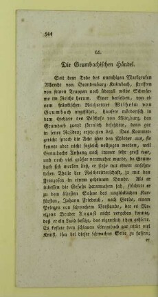 66. Die Grumbachischen Haendel