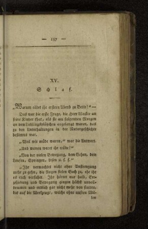 XV. Schlaf.