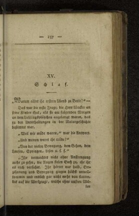 XV. Schlaf.