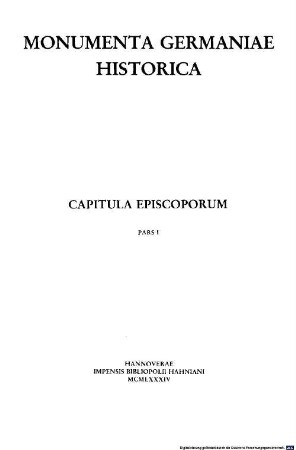 Capitula episcoporum, 1