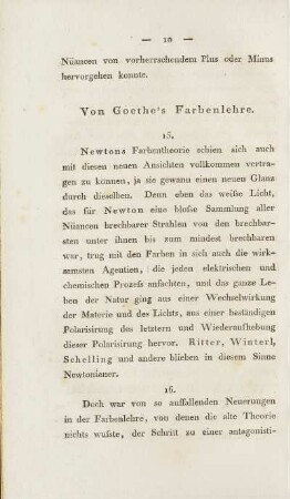 Von Goethe´s Farbenlehre