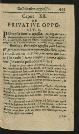Caput XII. De Privative Oppositis.