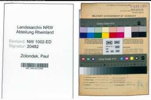 Entnazifizierung Paul Zolondek, geb. 23.12.1907 (Kaufm.Leiter)