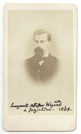 Bergwerksassessor Wigand in Holzhausen. 1868. (Wigand, Adolph zu Holzhausen)