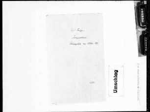 Ordnungsliste vom Oktober 1899