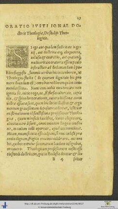 Oratio De studijs Theologicis