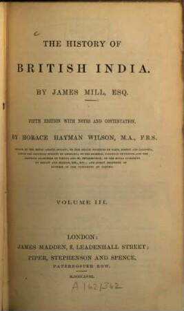 The history of British India : (In 10 vol.). 3