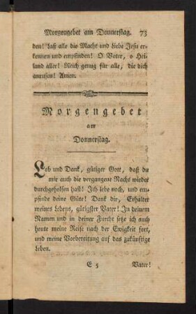 73-78, Morgengebet am Donnerstag