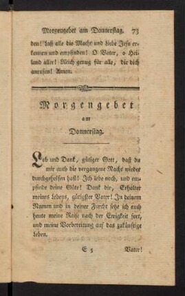 73-78, Morgengebet am Donnerstag