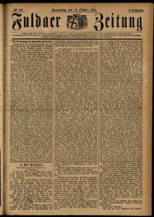 Ausgabe vom Donnerstag, den 15. Oktober 1891.