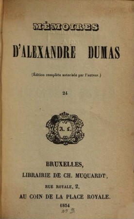 Les mémoires d'Alexandre Dumas, 24