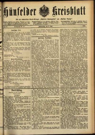 Ausgabe vom Donnerstag, den 03. Juli 1913.