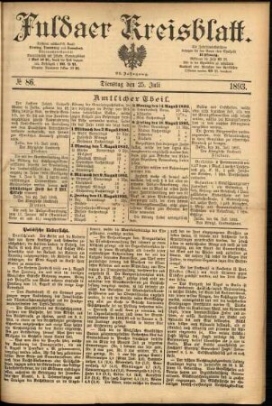 Ausgabe vom Dienstag, den 25. Juli 1893.
