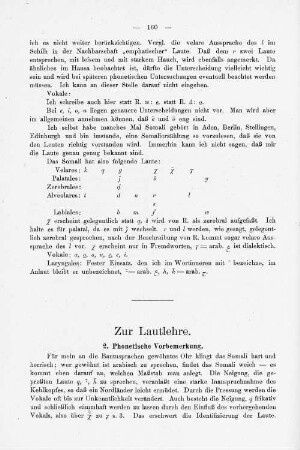 Zur Lautlehre.
