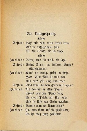 Ein nützliches Zwiegespräch für brave Kinder