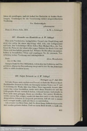 Sulpiz Boisserée an August Wilhelm von Schlegel, Stuttgart, 05.07.1824