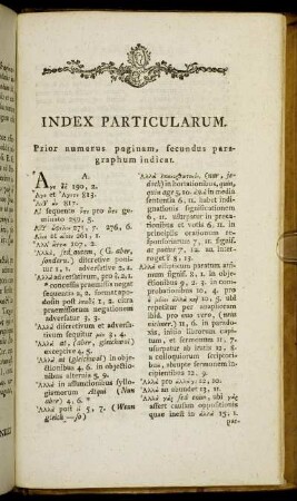 Index Particularum.