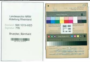 Entnazifizierung Bernhard Bruecker , geb. 05.10.1900 (Lehrer)