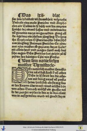 Von dem natürlichen maister Themistocle