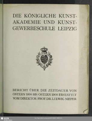 1898/1900: Bericht : über die Zeitdauer ...