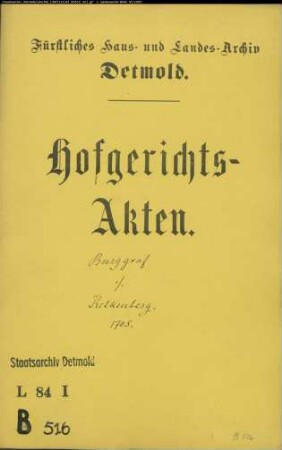 Burggraf, Elisab. Kath. gegen Richter Kelkenberg in Blomberg