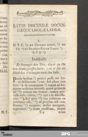 Ratio Discendæ Docendæque Linguæ Latinæ.