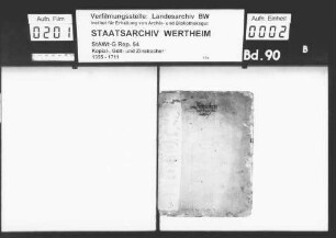 Chorstifts-Gültbuch von Bettingen und Wertheim