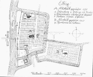 Elbing / Elblag (Polen), Grundriss der Stadt im Mittelalter